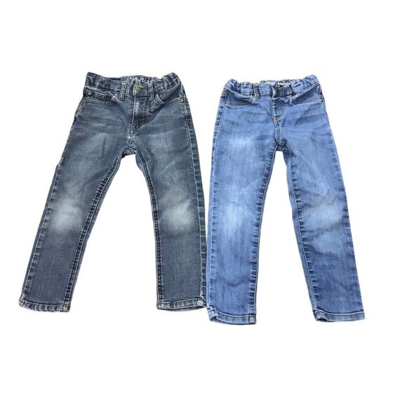 2-Pack Boys Skinny Jeans Size 5T Nautica & OshKosh B’gosh Dark Light Wash Denim - Picture 1 of 6